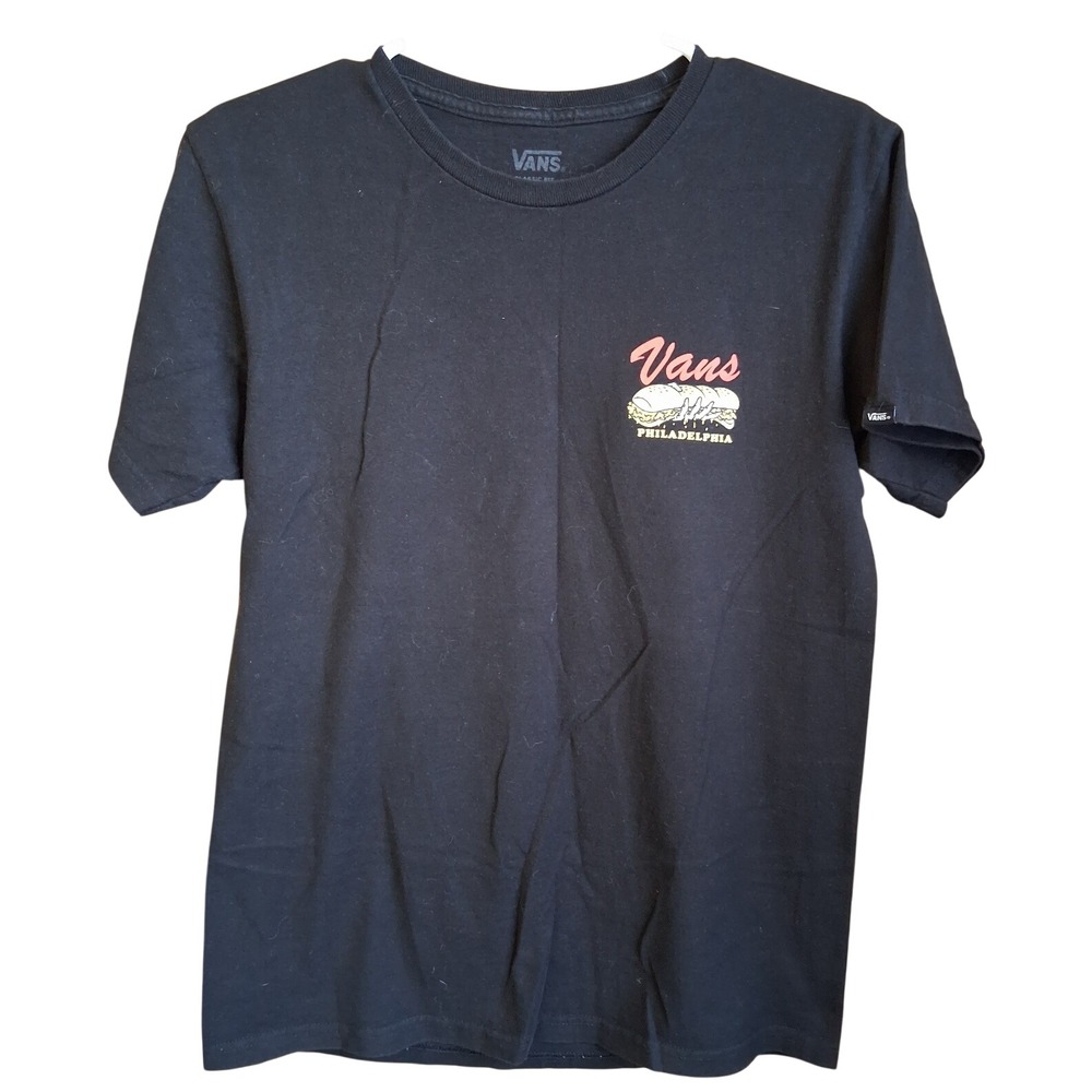 Vans Philly Cheesesteak Graphic Tee Small Skate Streetwear EUC